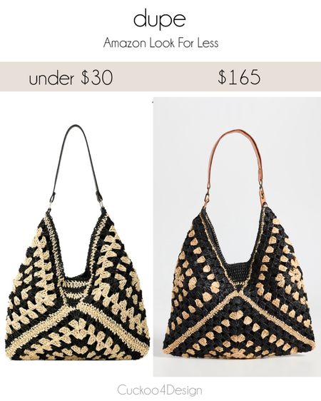 Obsessed with this straw hobo bag look for less | Amazon find | splurge or save | high and low | Amazon accessories 

#LTKitbag #LTKfindsunder50 #LTKsalealert