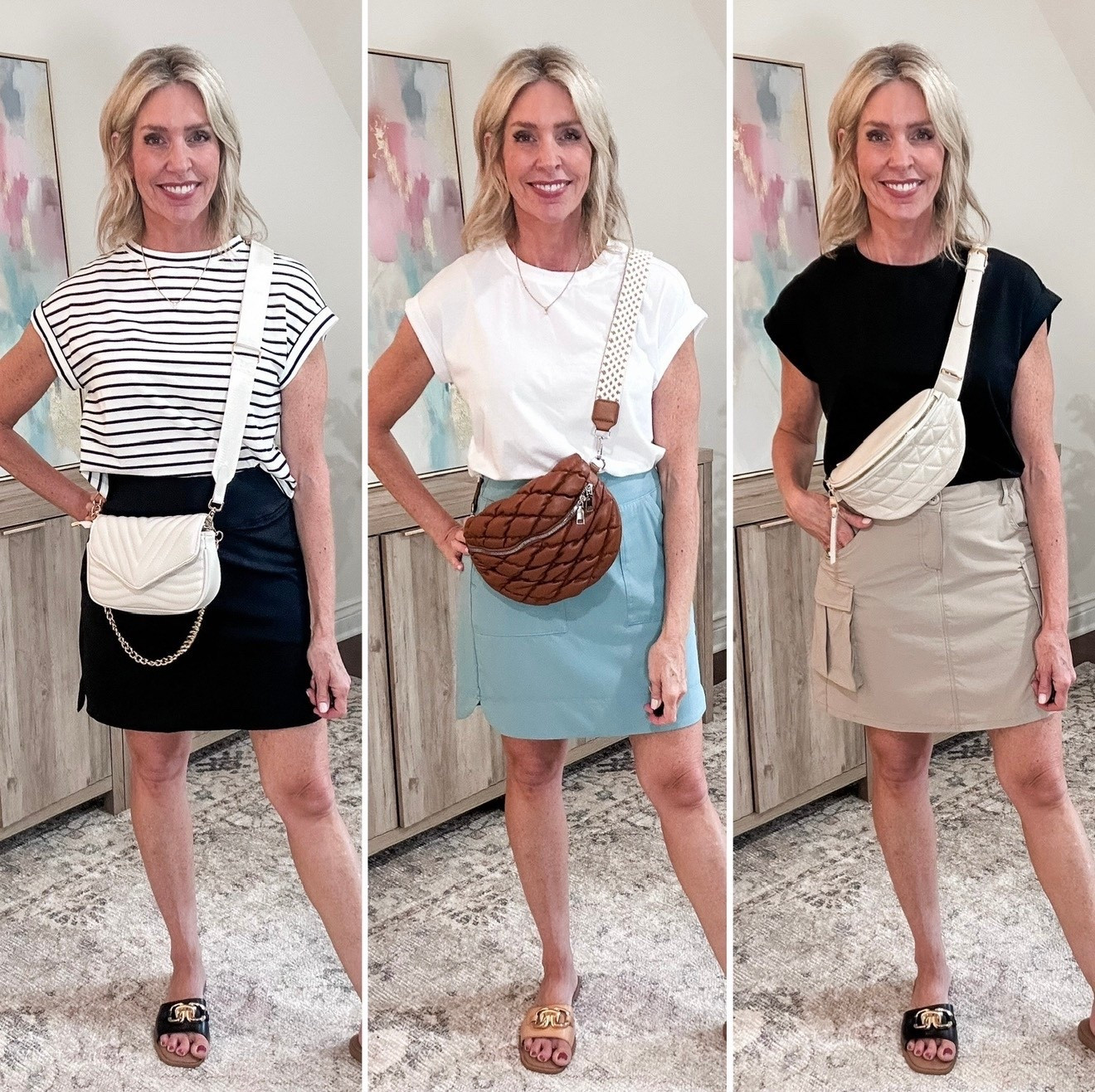 These Amazon skorts are around knee length plus they all have a stretchy waistband and front pockets. I love the hidden shorts underneath! They are perfect for athletics or around town.

All 3 come in several colors and the fit true to size.

#LTKootd #LTKgrwm #LTKOver40