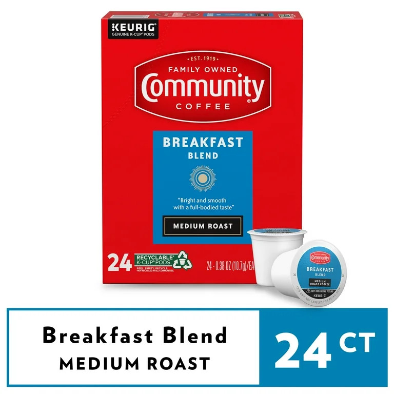 Community Coffee Breakfast Blend Pods for Keurig K-cups 24 Count | Walmart (US)