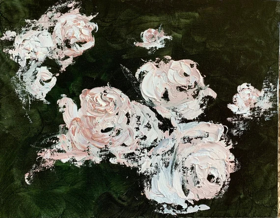 Oil Painting of Roses Abstract | Etsy (US)