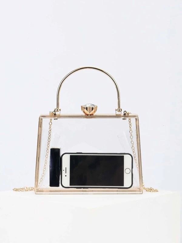 Clear Rhinestone Decor Chain Clutch Bag
   
      SKU: sw2108172292622829
          (100+ Reviews... | SHEIN