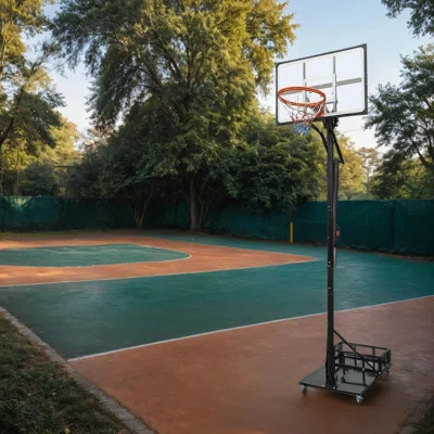 Portable Basketball Hoop for Youth Adults & Professional Match,Adjustable Height 8.04 ft to 10.01 ft,44 inch Backboard with Rebound System, Indoor/Out | Wayfair North America