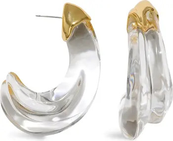 Liquid Molten Lucite® Large Wave Hoop Earrings | Nordstrom