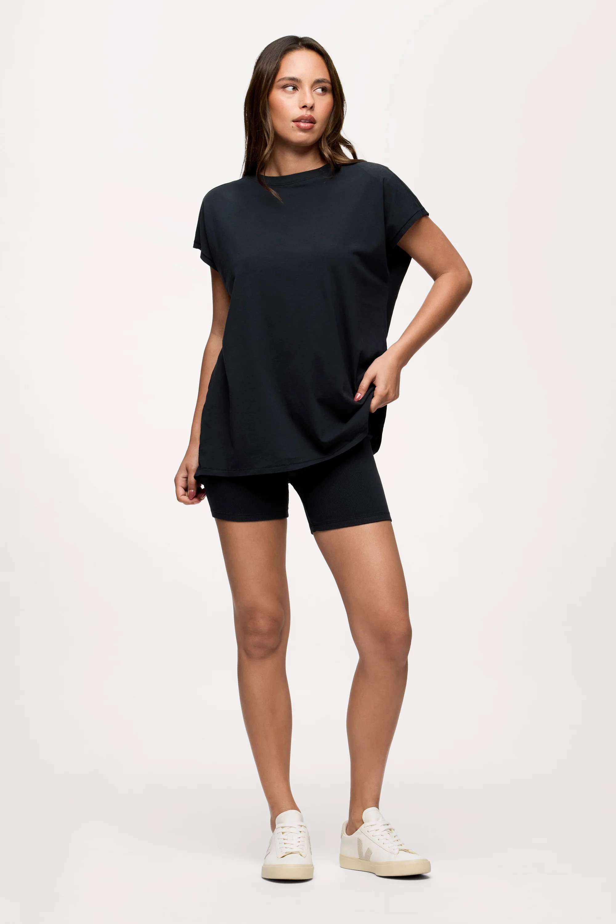 Ribbed Biker Short Set | Black | nuuds