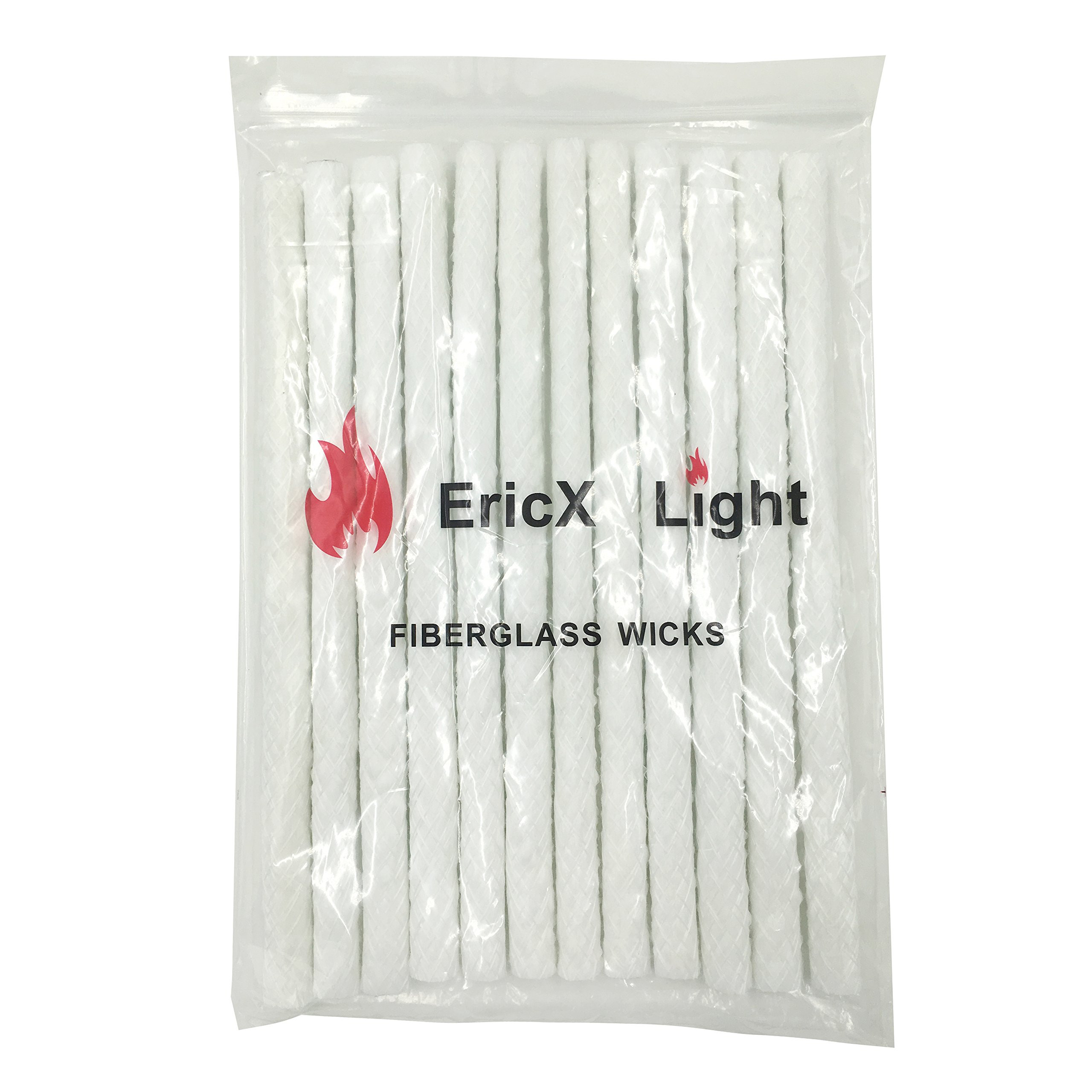 EricX Light Long Life Fiberglass Replacement Wicks for Tiki Torch - 12 Piece - 0.5 by 9.85 Inch | Amazon (US)