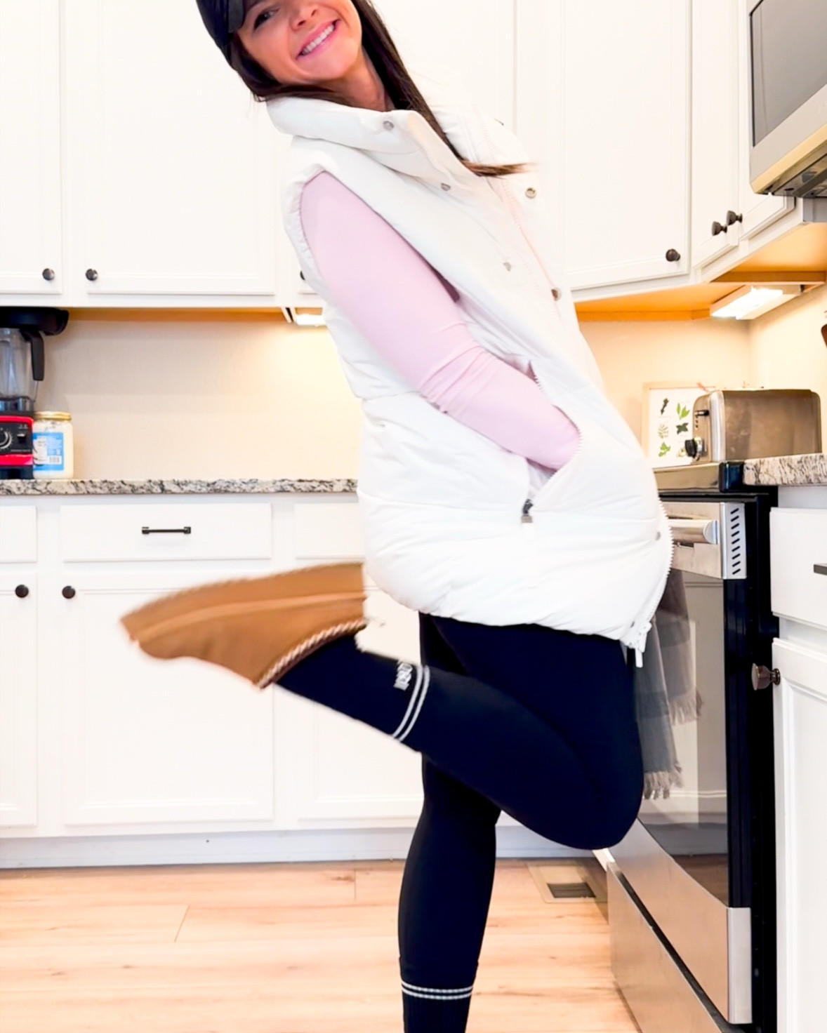 A blustery cold winter day calls for a cute and comfy OOTD. I am obsessed with this pink top, it’s so cute and comfy! My go to leggings, a vest and my fav baseball hat from Target🎀

#winterfit #cuteandcomfyfit #puffyvest #longvest