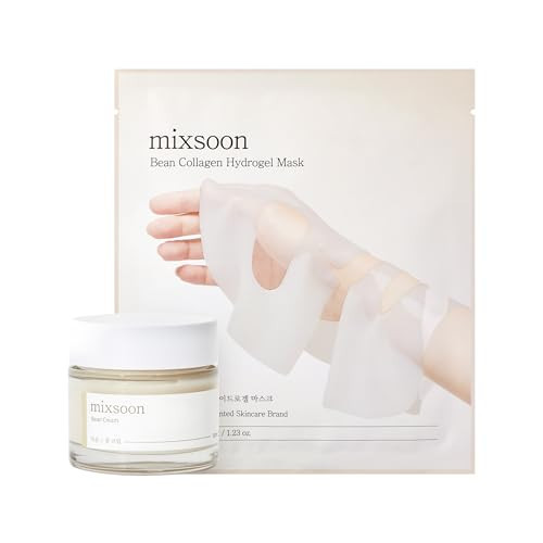 mixsoon Bean Cream 1.69 fl.oz / 50ml Bean Collagen Hydrogel Mask 1Pack(35gX5ea) | Amazon (US)