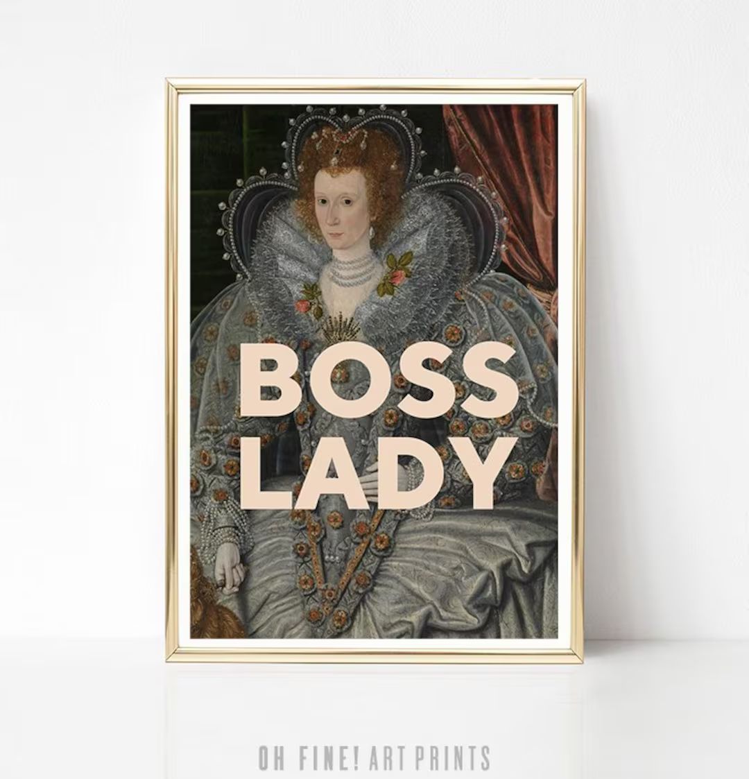 Boss Lady Print, Printable Wall Art, Downloadable Mother's Day Art, Feminist Art, Girl Boss Poste... | Etsy (US)