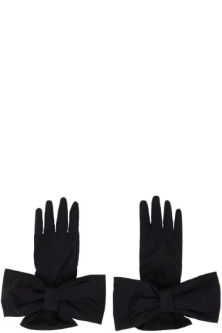 Shushu/Tong - SSENSE Exclusive Black Bow Gloves | SSENSE