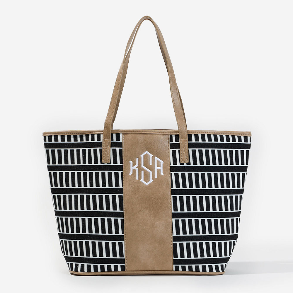 Monogrammed Canvas Tote Bag | Marleylilly