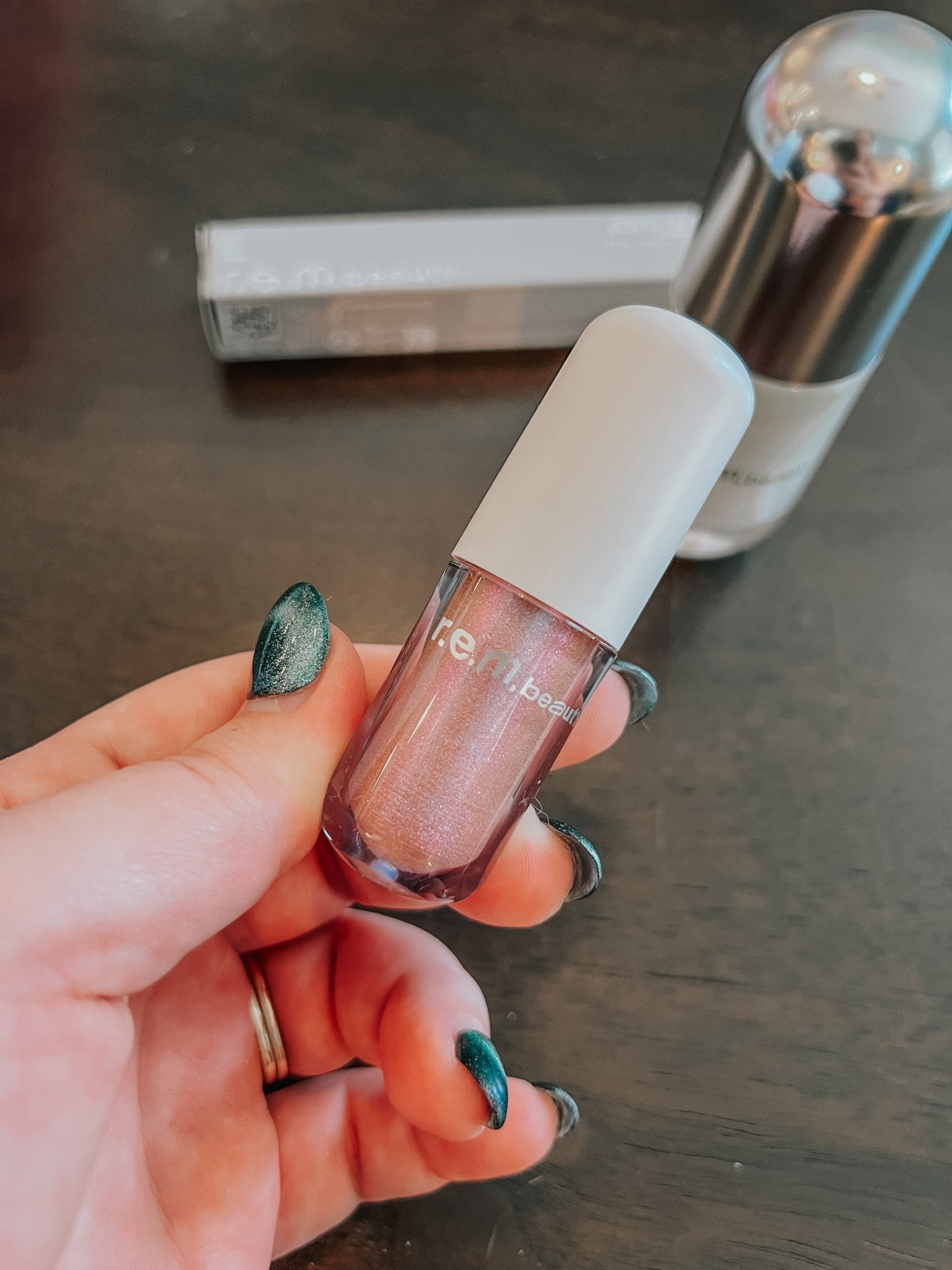 A Little Shimmer with r.e.m beauty ✨ new eyeshadow, lip color, and highlight for a shimmering look ✨ color featured: eyeshadow - fembot

#LTKSeasonal #LTKStyleTip #LTKBeauty