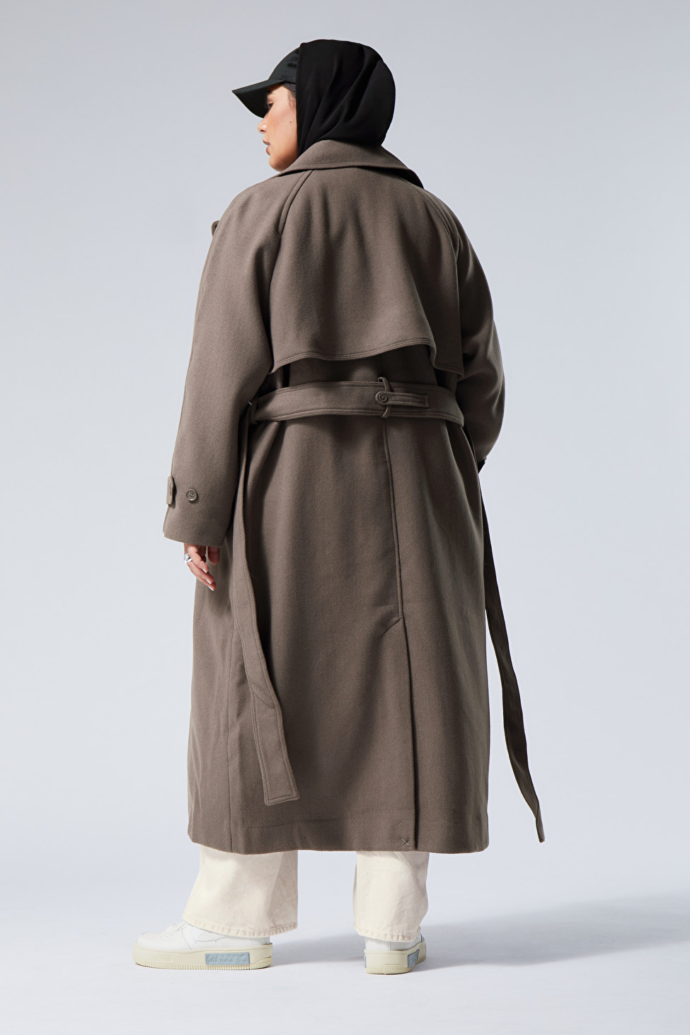 Travis Oversized Wool Blend Trench Coat - Beige - Weekday GB | Weekday