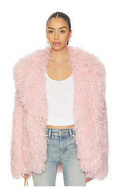 Aniye By Poison Faux Fur Jacket in Soft Rose from Revolve.com | Revolve Clothing (Global)