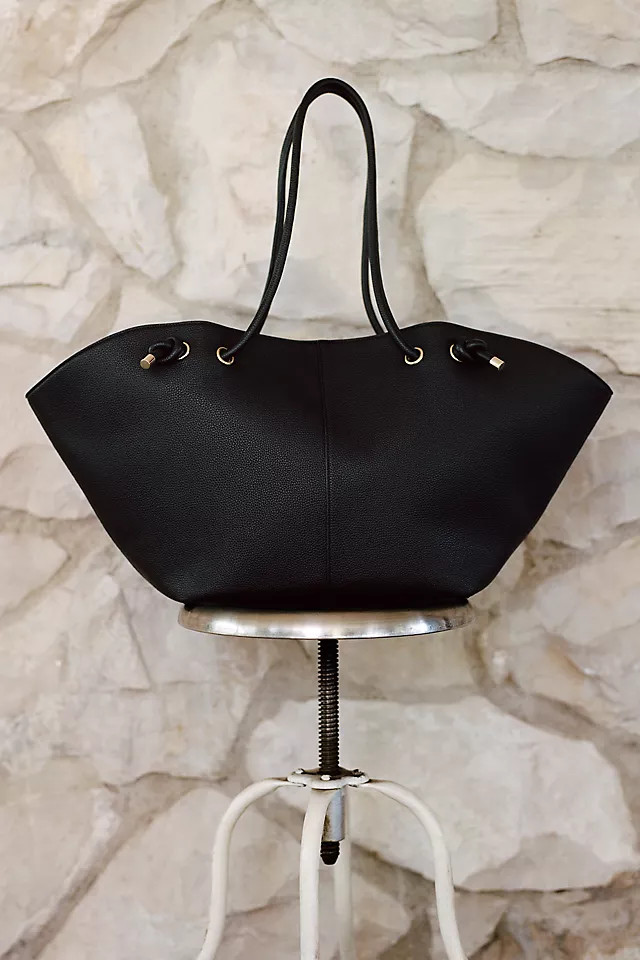 Pebbled Faux-Leather Tote | Anthropologie (US)