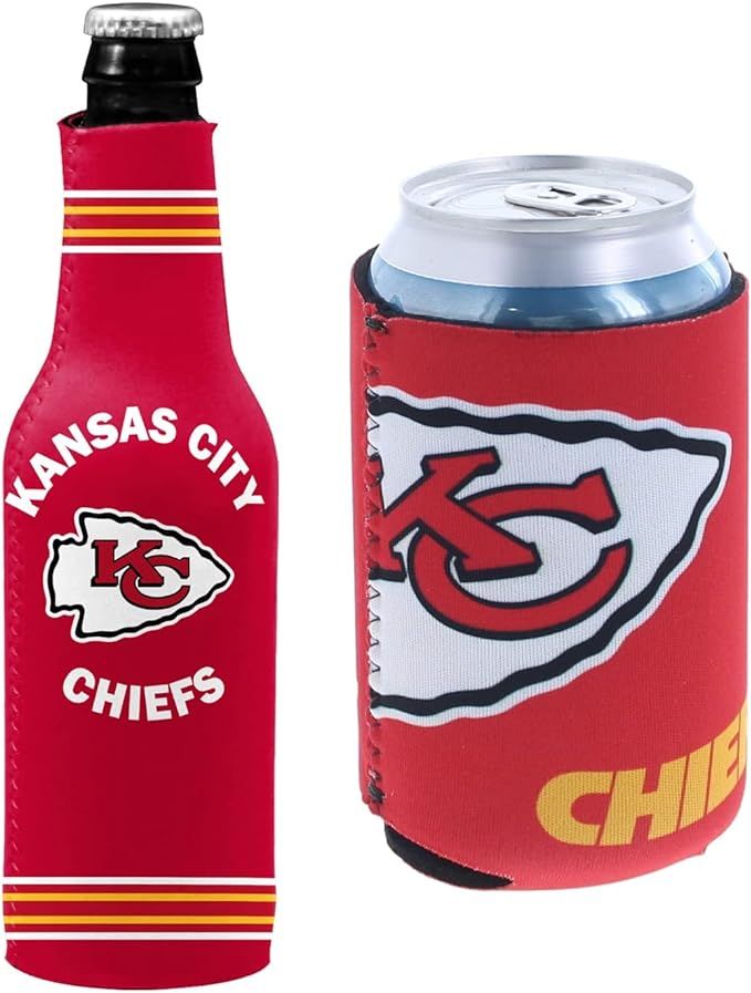 Football Can & Bottle Holder Insulator Beverage Huggie Cooler (Kansas City (Chiefs) - Multi) | Amazon (US)