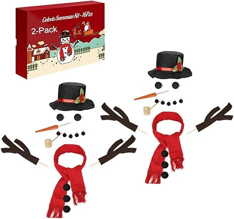 Colovis 16Pcs Snowman Decorating Kit, Snowman Making Kit Snow Toys for Winter Outdoor Party Chris... | Amazon (US)