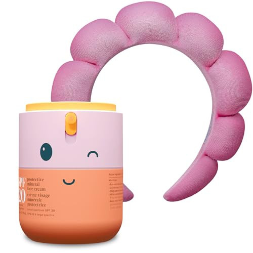 Evereden Kids Face Cream, 1.7 oz. | Fragrance-Free and Kids Face Lotion with SPF 20 | Terry Spa & Makeup Headband | Safe, Gentle Kids Face Moisturizer | Multi-Vitamin Skin Care for Kids | FSA Eligible | Amazon (US)