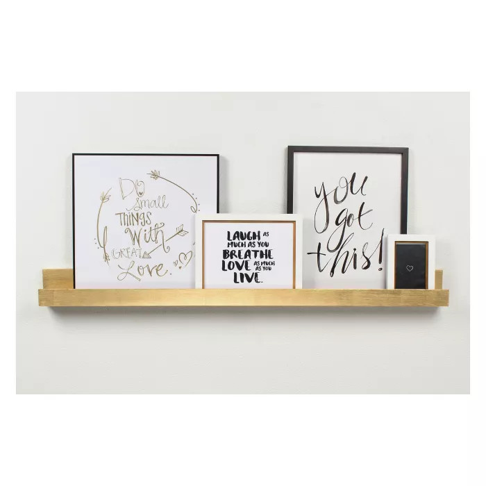 Decorative Wall Shelf Gold - Kate & Laurel All Things Decor | Target