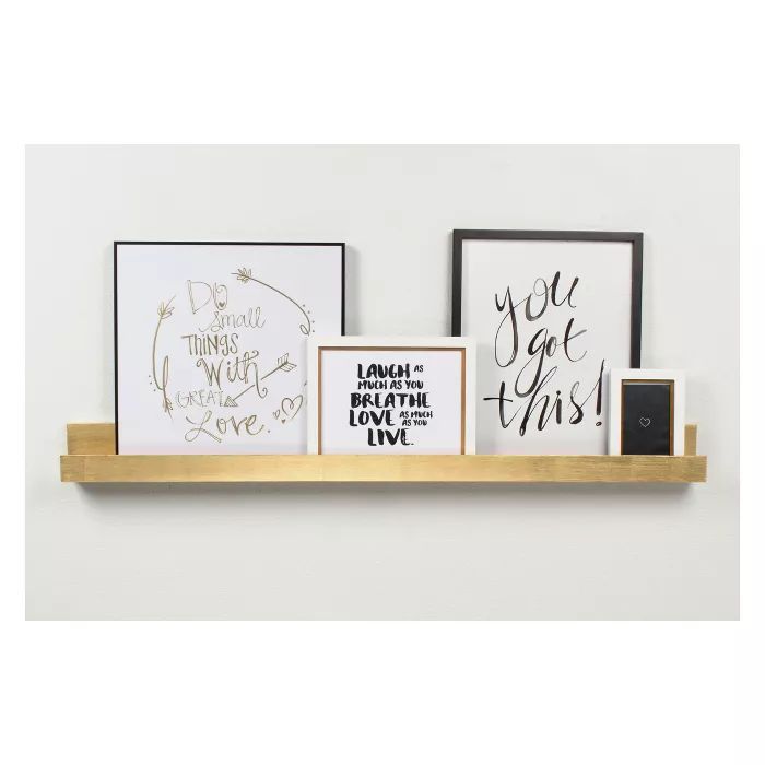 Decorative Wall Shelf Gold - Kate &#38; Laurel All Things Decor | Target