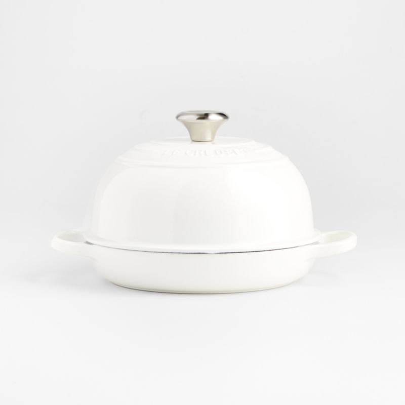 Le Creuset 9.5" White Enameled Cast Iron Bread Oven + Reviews | Crate & Barrel | Crate & Barrel