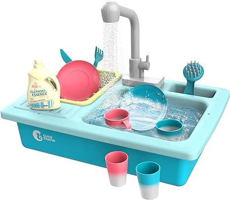 CUTE STONE Color Changing Kitchen Sink Toys, Children Heat Sensitive Electric Dishwasher Playing ... | Amazon (US)
