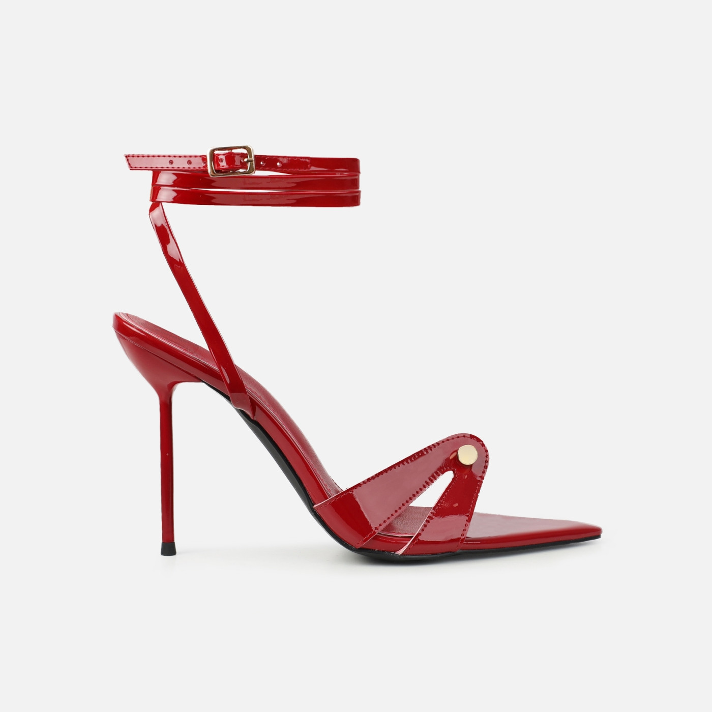 Ebby Dark Red Patent Stiletto Heels | Simmi Shoes