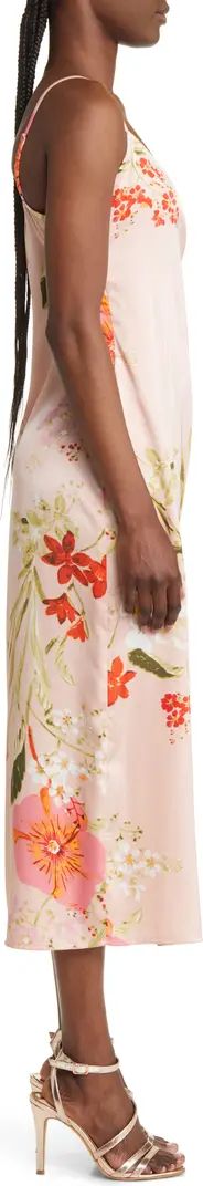 Remarkable Entrance Floral Satin Midi Dress | Nordstrom