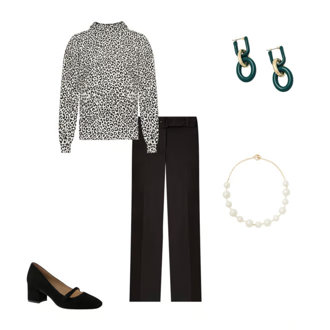 Leopard Print Mock Neck Top | Ann Taylor (US)