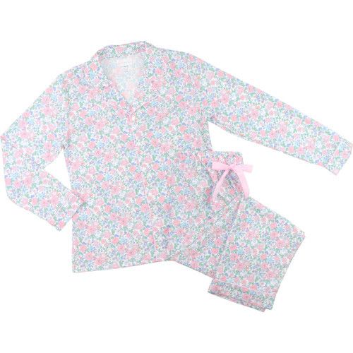 Ladies Pink And Blue Floral Pajamas | Cecil and Lou