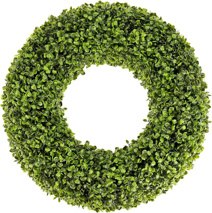 Boxwood Wreath - 20inch Outdoor/Indoor All Seasons Decor | Amazon (US)
