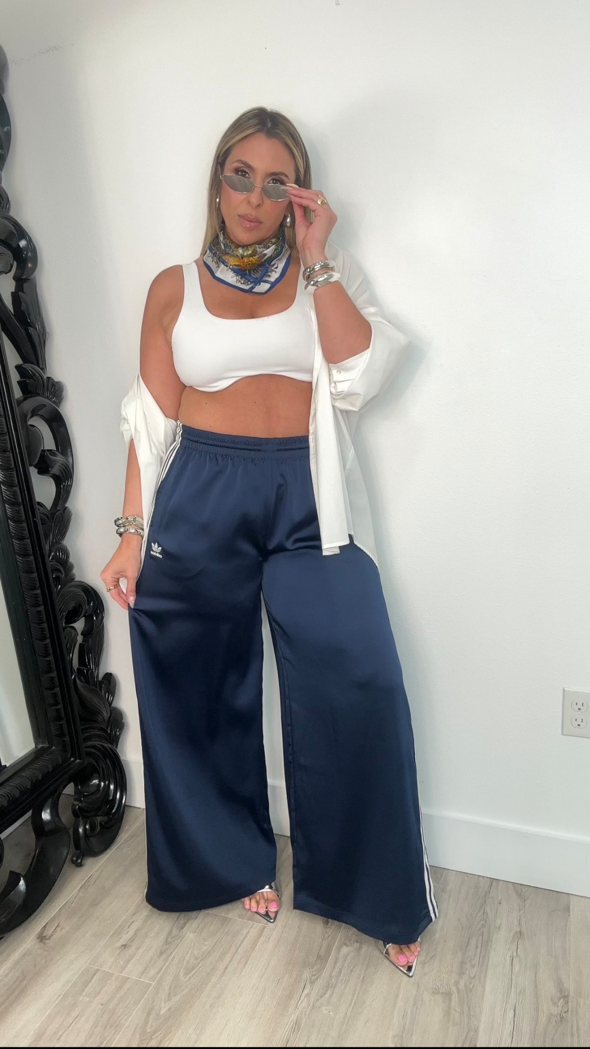 Midsize Concert Outfit Idea 

adidas track pants size 14

White bralette XXL (size up)
also linked a fav longer white tank top 

Abercrombie white button down XXL also linked another option for more size options

silver sandals, old, linked other options or pair with a silver or white sneaker options are linked

amazon scarf  and accessories 

#concertoutfit #szaconcert #grandnationaltour #kendricklamar
#breezybowl




#LTKStyleTip #LTKOver40 #LTKMidsize