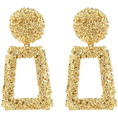 1 Pairs Statement Earrings for Women Rhinestone Exaggelated Large Drop Geometric Earrings | Walmart (US)