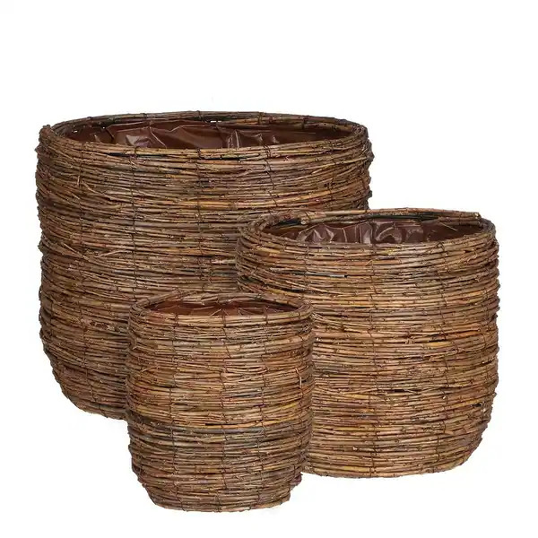 Set of 3 Cargo Pots - ST - Brown - Bed Bath & Beyond - 40841447 | Bed Bath & Beyond