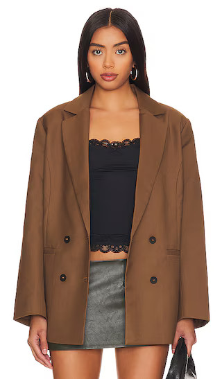 Wyoming Blazer in Chocolate | Revolve Clothing (Global)