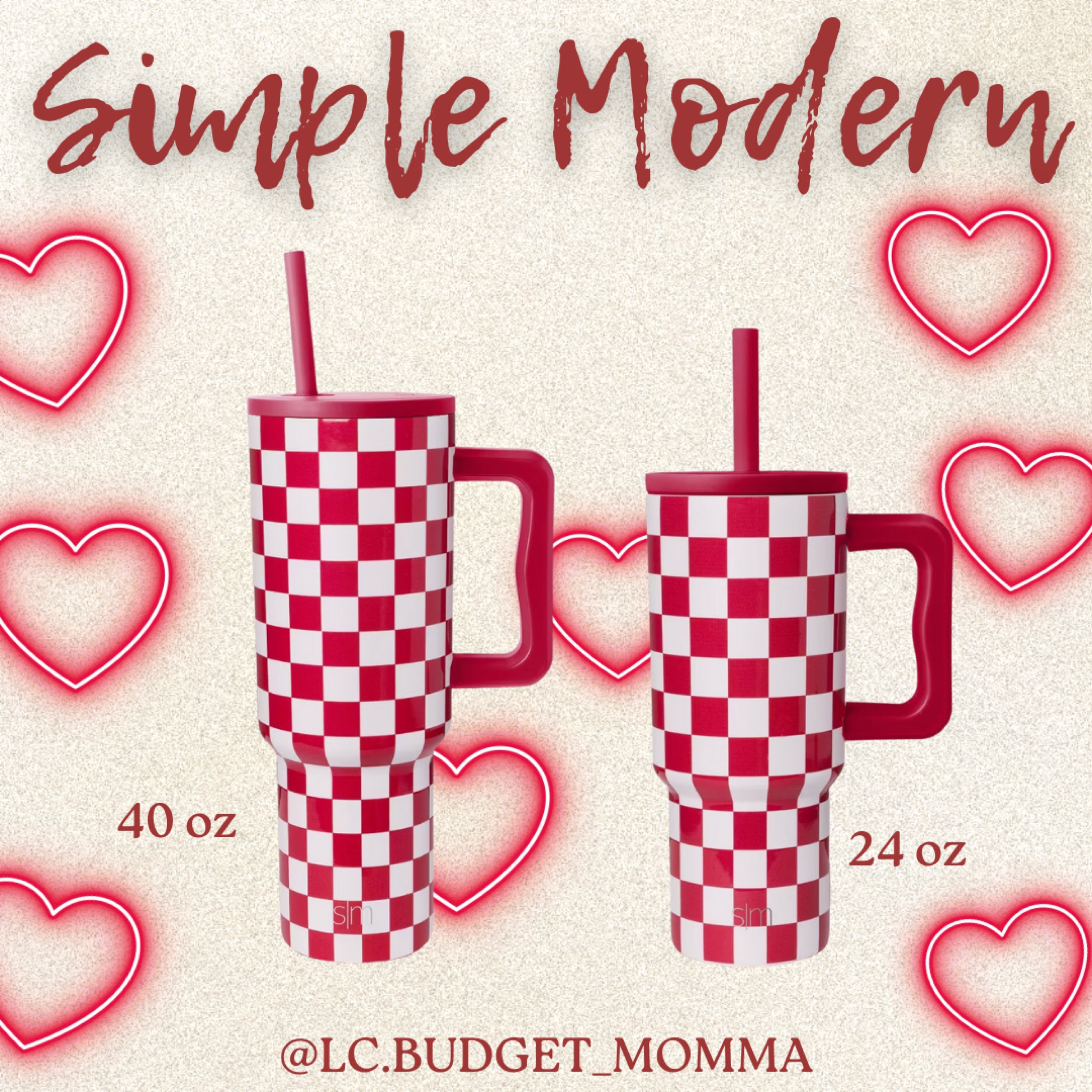 Simple Modern Checkered Tumbler 
🤍❤️ 24 oz & 40 oz ❤️🤍

#red #white #tumbler #simplemodern #checkered #checker #tumbler #waterbottle #target #targetfinds #vday #valentines #giftidea #giftsforher

#LTKGiftGuide #LTKSeasonal #LTKMostLoved