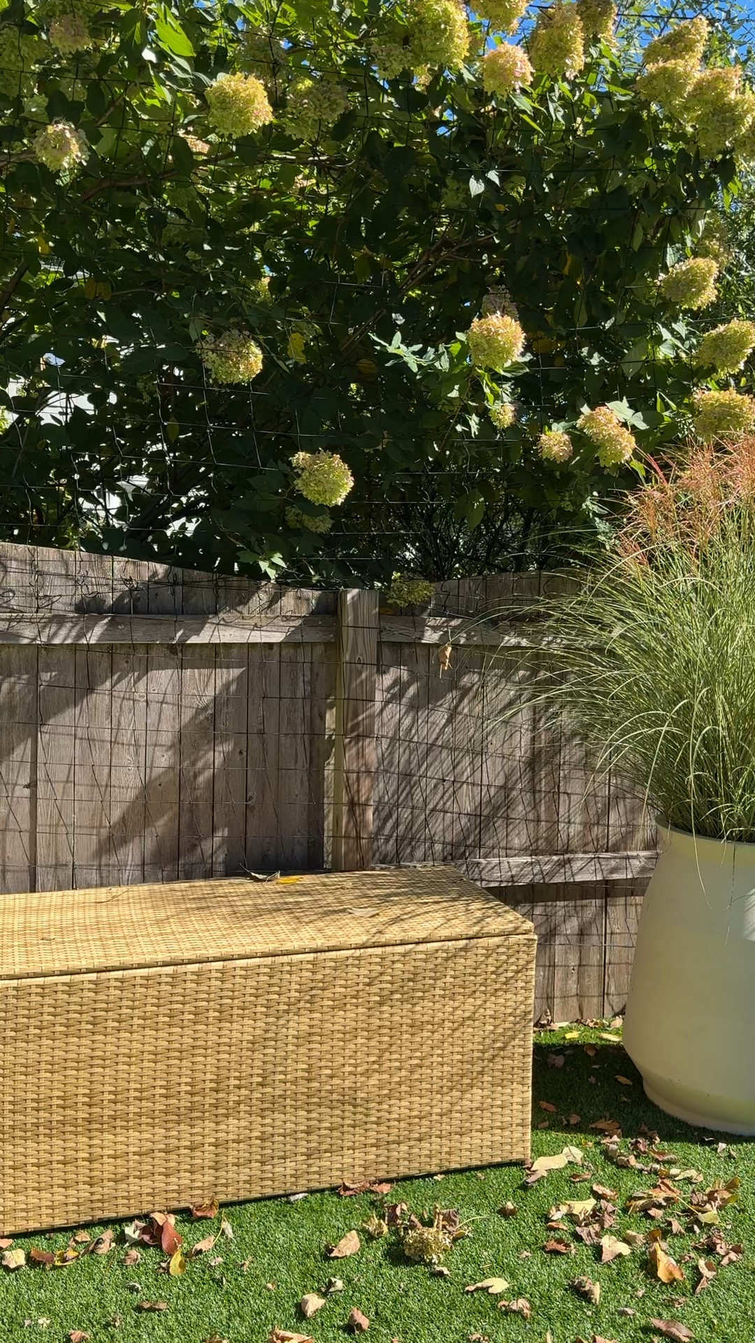 The perfect fall day! LOVE this oversized planter - this is the extra large size! Also linking our woven deck box, which we use for soccer balls but also works perfect for outdoor pillows or toys!