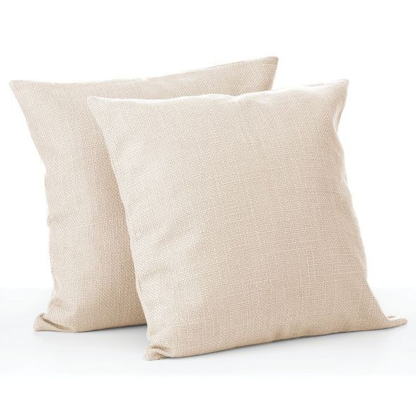 mDesign Decorative Faux Linen Pillow Case Cover - 2 Pack | Target