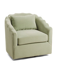 30x28 Scalloped Edge Swivel Accent Chair | Chairs & Seating | Marshalls | Marshalls