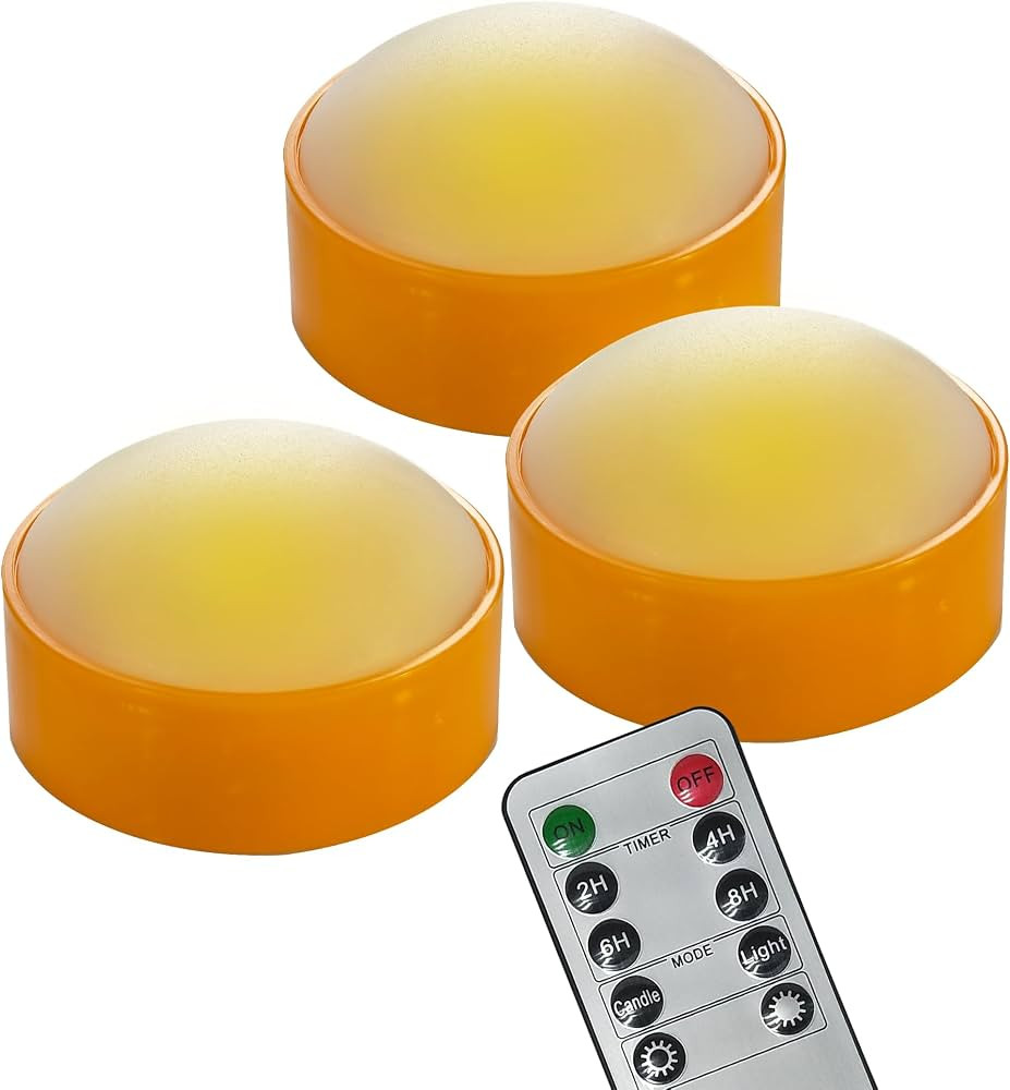 LED Pumpkin Lights with Remote and Timer, Battery Operated Bright Flickering Flameless Candles fo... | Amazon (US)