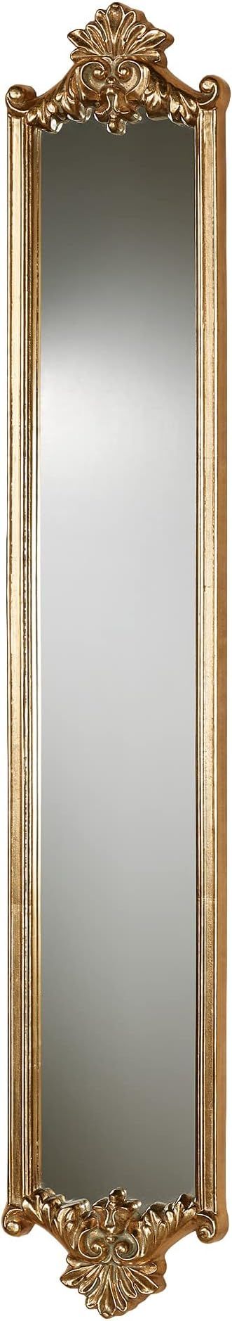 Touch of Class Alistair Wall Mirror Panel - Resin, Glass - Gold Leaf Finish - Slender Mirror for ... | Amazon (US)