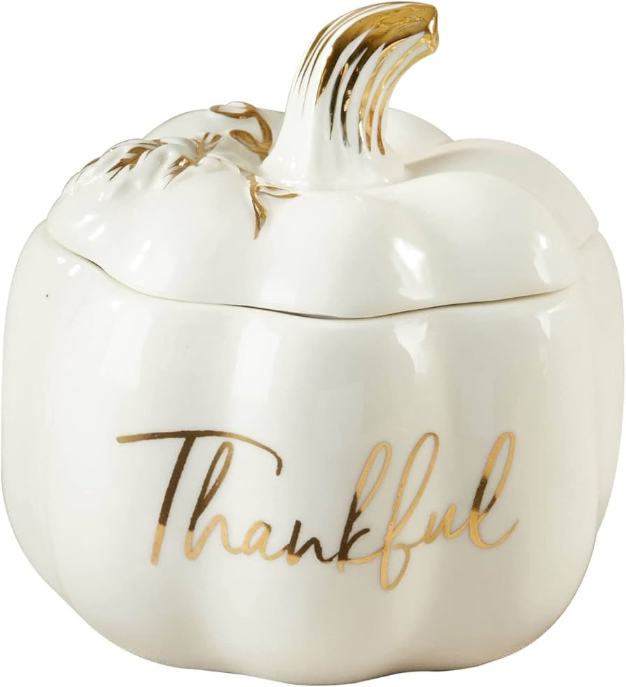 Thankful White Pumpkin Decorative Bowl | Amazon (CA)
