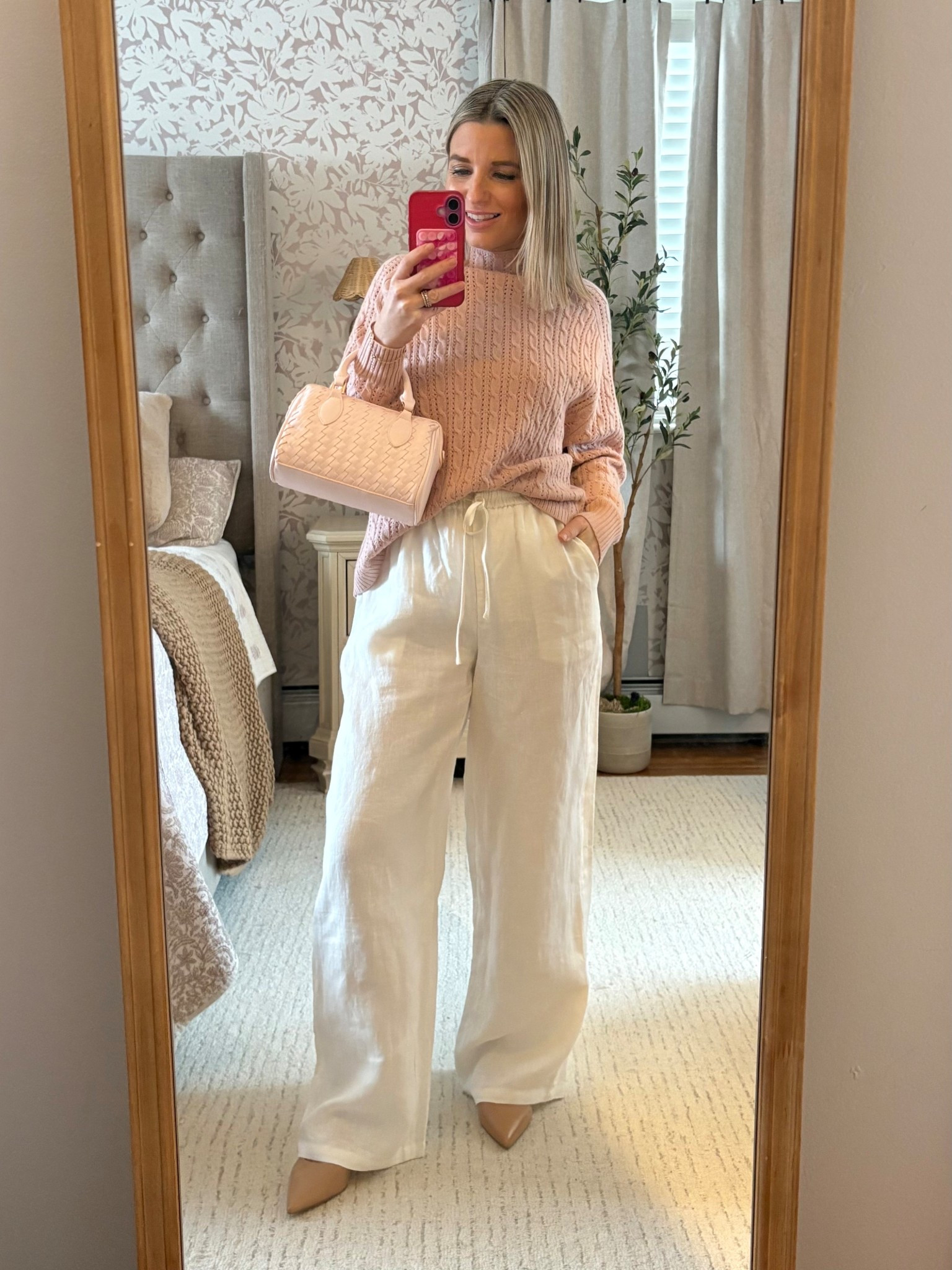 Walmart cashmere like sweater- the prettiest spring pink pastel and linen pants! 

#LTKSaleAlert #LTKWorkwear #LTKPetite