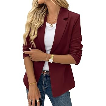 ELLEVEN Women ’s Business Casual Blazers, Long Sleeve Work Suit Jackets | Amazon (US)