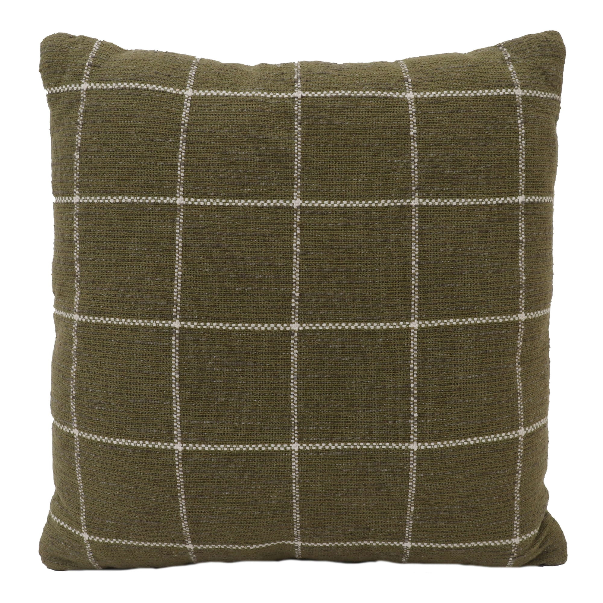 Mainstays Olive Window Pane Decorative Throw Pillow 18x18 | Walmart (US)