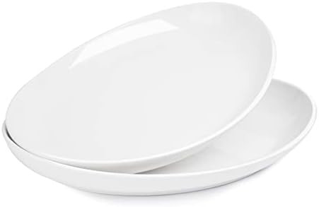 Sweese 717.101 Oval Serving Platters, 14.5 Inch White Porcelain Serving Platters for Party, Large Ov | Amazon (US)