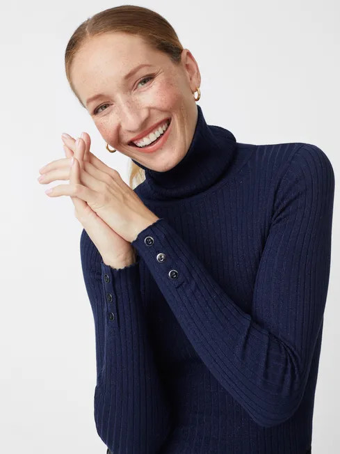 Arlette Metallic Turtleneck | J.McLaughlin