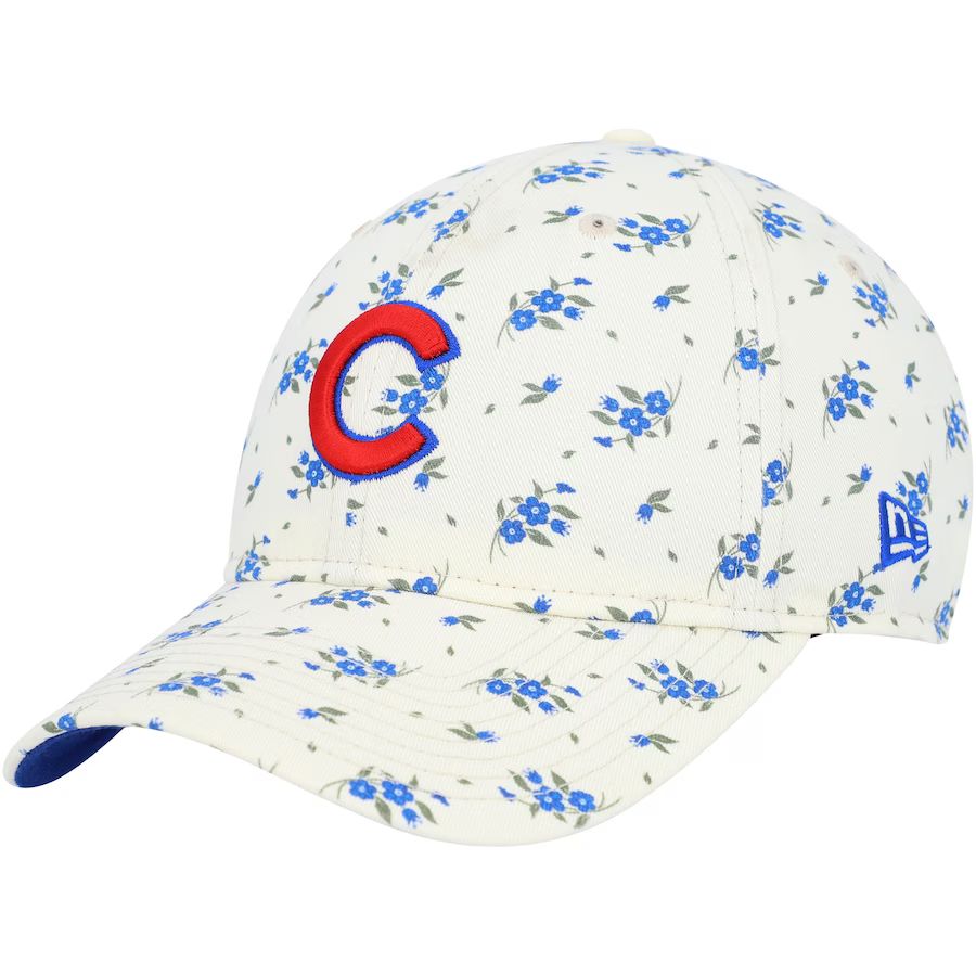 Women's Chicago Cubs New Era Cream Chrome Bloom 9TWENTY Adjustable Hat | MLB Shop