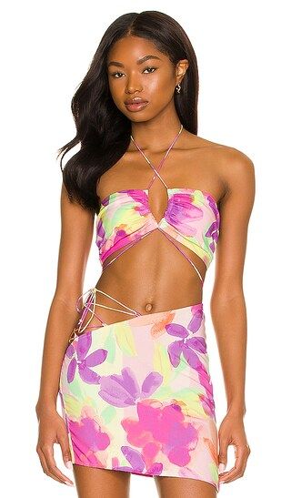 x REVOLVE Monique Bra Top in Pink Floral | Revolve Clothing (Global)