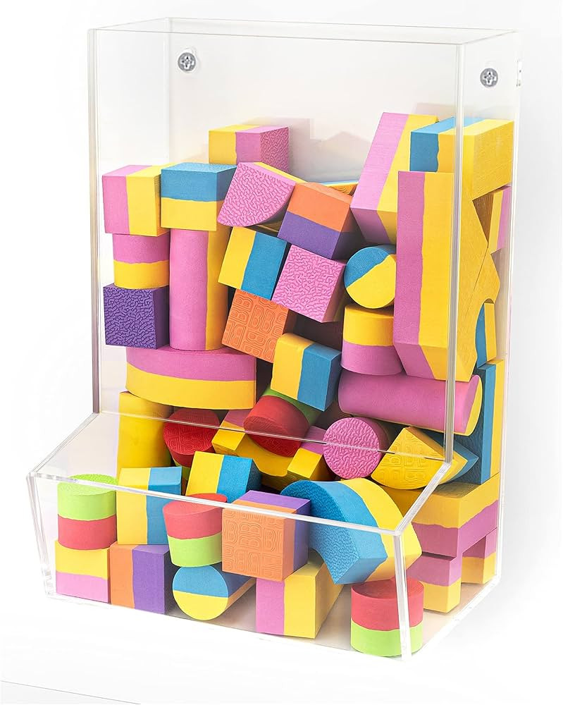 Acrylic Wall Toy Dispenser, Hanging Organizer and Storage Bin for Children’s Playroom - Clear H... | Amazon (US)