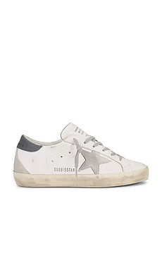 Golden Goose Super Star Sneaker in White, Ice, & Dark Gray from Revolve.com | Revolve Clothing (Global)